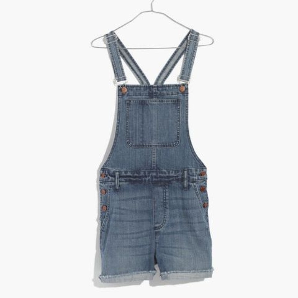 Madewell Adirondack Short Overalls in Dawkins Wash - Picture 4 of 4
